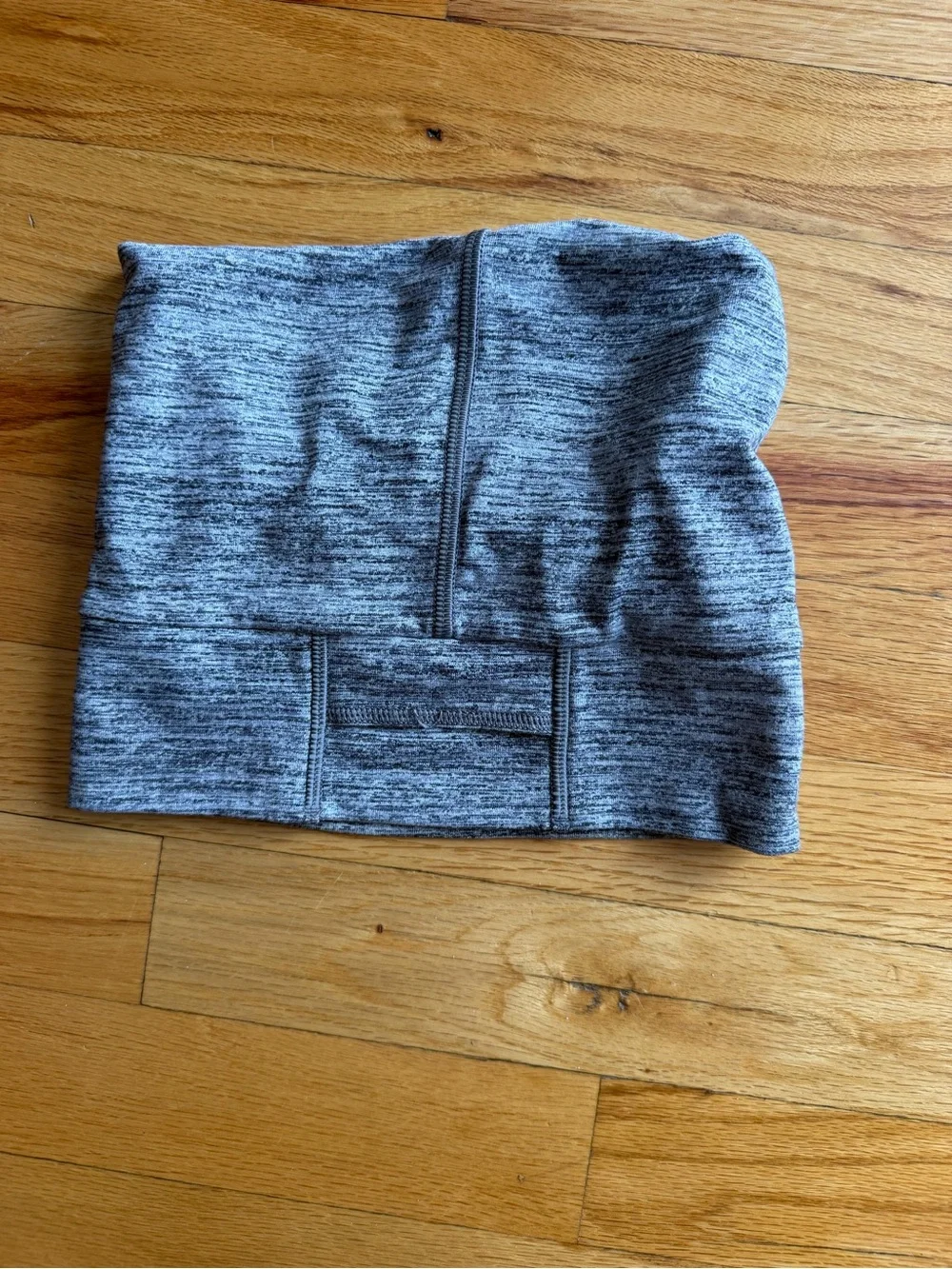 Lululemon Gray Knit Headband and Hat with ponytail hole
